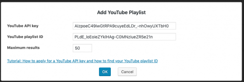 youtube playlist export descriptions csv plugin